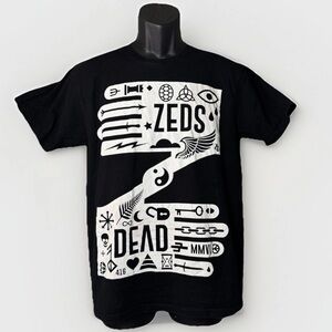 Zeds Dead MMVI 416 Z Hands Authentic EDM Black Men’s T-Shirt Size Medium